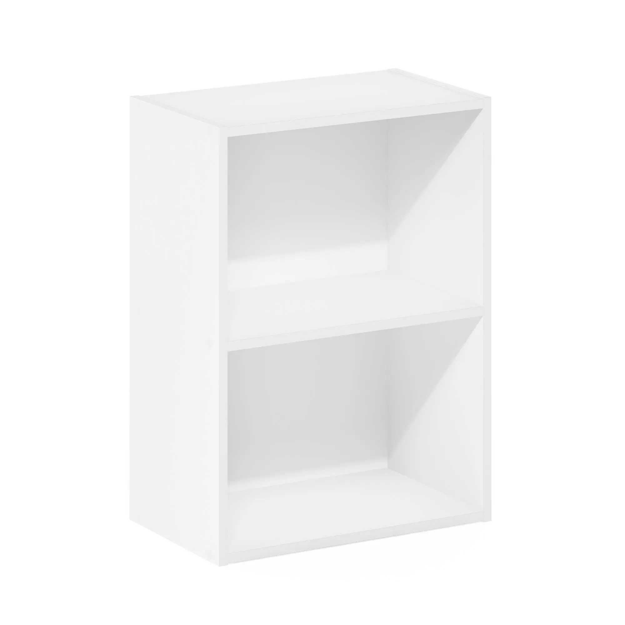 LUDER 2-Tier Modern Open Bookcase, 2-Shelf Unit, 9x16x21 in, for Living Room, Home Office, Two-Shelf Unit