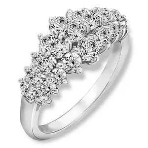 Radiance by Absolute™ 3.86ctw Round Stone Cluster Band Ring