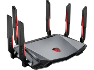 MSI RadiX AXE6600 WiFi 6E Tri-Band Gaming Router support 2.5GHz/5GHz/6GHz, AI QoS support MSI RadiX AXE6600 WiFi 6E Tri-Band Gaming Router support 2.5GHz/5GHz/6GHz, AI QoS support