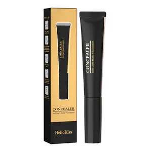 Long Lasting Concealer with Sponge Applicator, 1 Count Moisturizing Concealer, Full Coverage Flawless Makeup Cream, Makeup Product for Women & Girls, Cosmetic