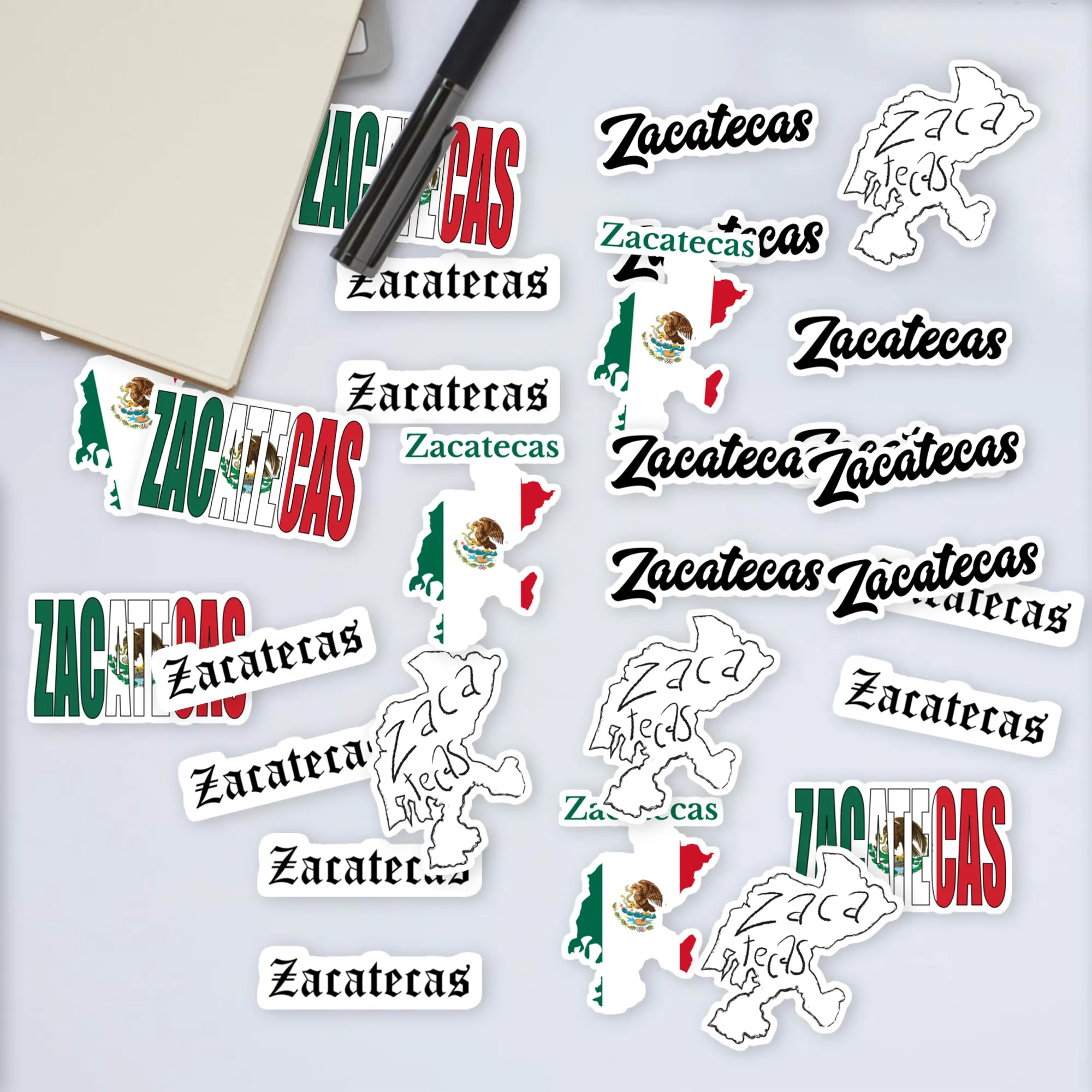 Stickers Pack 20 Pcs Zacatecas Laptop Skateboard Bottle Water Bike Guitar Waterproof Aesthetic Bumper Colorful Luggage Car Vinyl