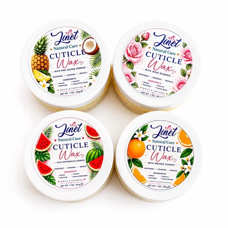 Cuticle Wax Bundle (4-Pack) - Rose, Orange, Piña Colada, Watermelon Flavors