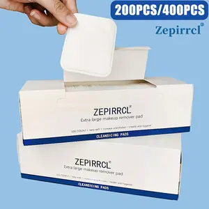 200/400PCS disposable boxed square facial cleansing puffs/square cleaning pads, enlarged and thickened, soft and skin-friendly, suitable for both dry and wet use, ideal for daily cleaning and skincare, 7*6CM, 100PCS/BOX