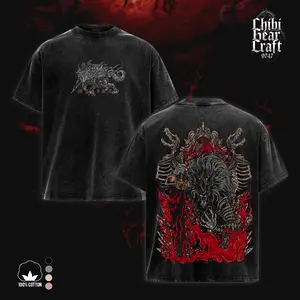 Retro Limited Vintage Maliketh The Black Blade Washed T-Shirt & Hoodie Elden Ring, Dark Fantasy Red Flame Horror Graphic Tee Back Print, High Quality Game Inspired Merch Gift for Gamer