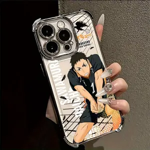 Popular Anime Haikyuu Phone Case Compatible with for iphone 16, 15, 14, 13, 12, 11 Pro Max, X, XR, XS Max, 8, 7 Plus - Shockproof Transparent Soft Back Cover