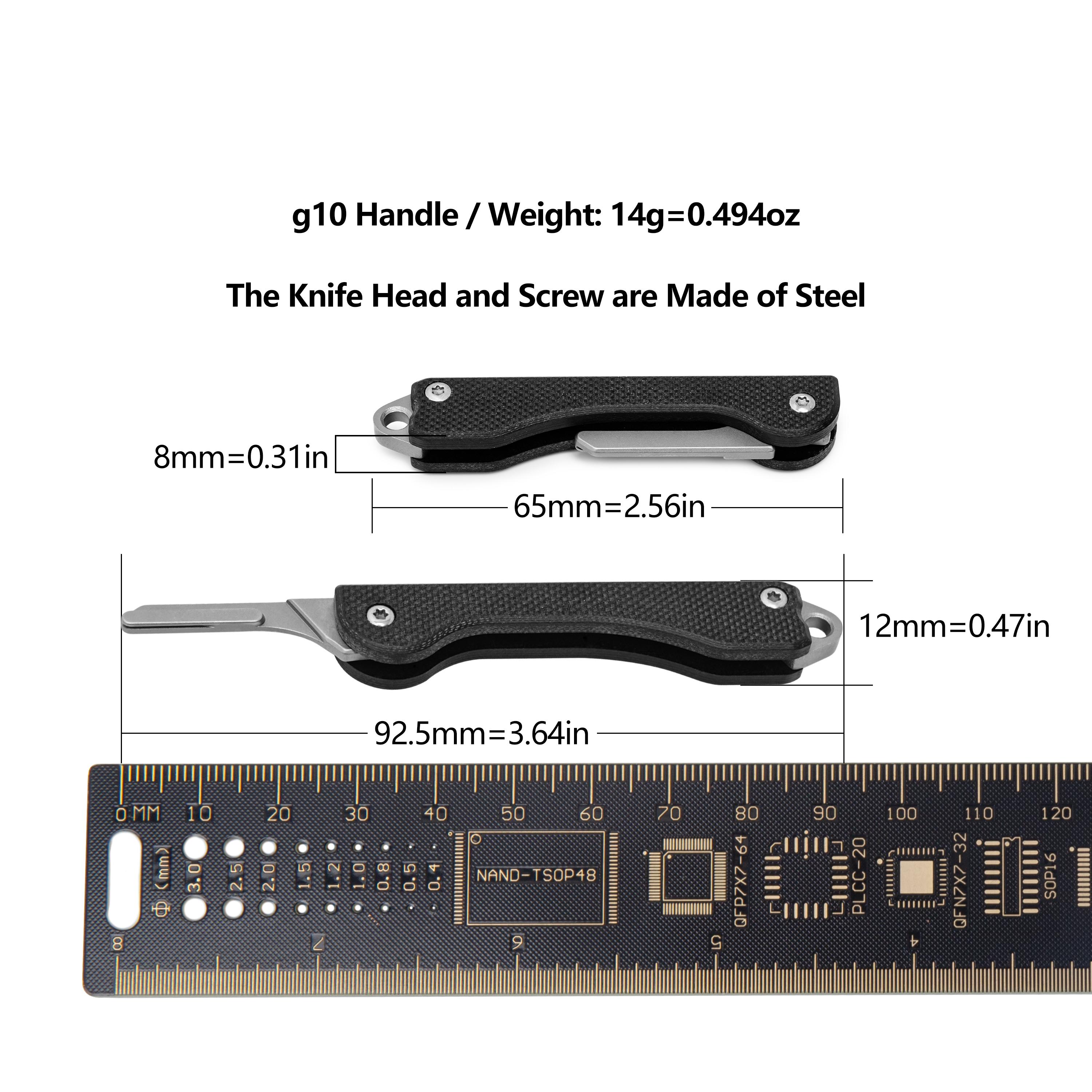 Mini pocket knife, outdoor portable cutting tool, With 10pcs Replacement Blades
