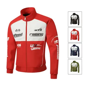 Men's Spring & Autumn Loose-Fit American-Style Biker Baseball Jacket Trendy Flight-Inspired Design Casual Motorcycle Racing Outfit for Couples
