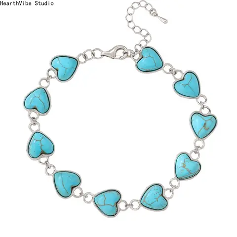 Women's Handmade 925 Sterling Silver Natural Turquoise Sports Wristband - Exquisite, High Quality Bead Bracelet for Adults, Easy Everyday Wear, Unisex 925 Jewelry, Halloween Gift, Birthday Gift For Her, Exquisite Bracelet