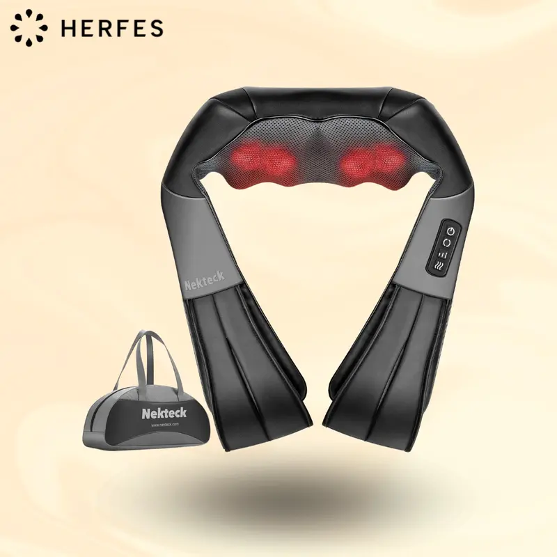 Neck and Back Massager with Heat Function 8 Kneading Nodes Adjustable Speeds 15-Minute Auto-Shutoff Lightweight Daily Use Valentine's Gift For Him & Her TikTokShopStockUp 7