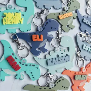 Personalized Dinosaur Backpack Tag, Back to School Kids Bag Tag