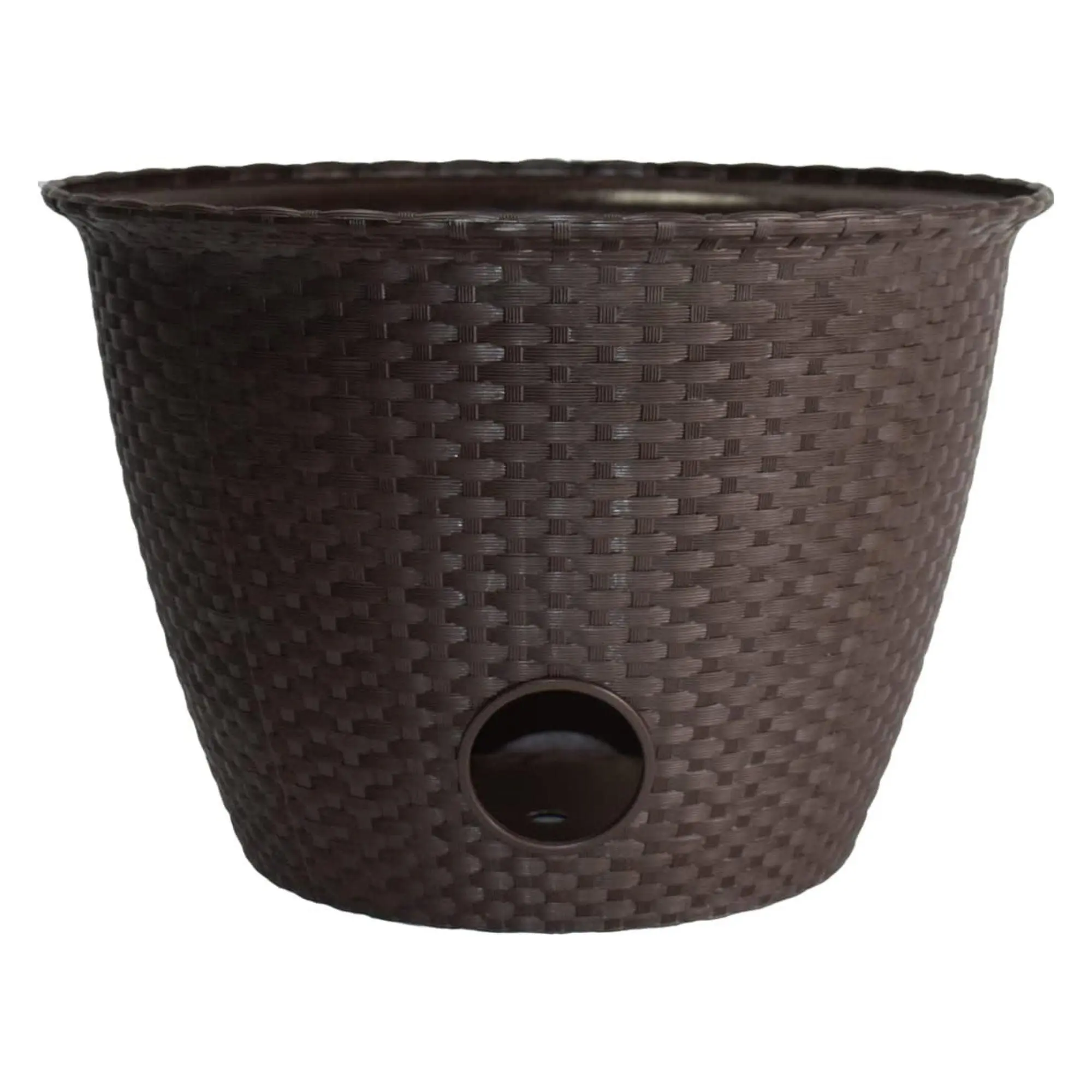 The HC Companies 18" Woven Garden Hose Holder, Up to 100 Ft Capacity, Chocolate The HC Companies 18" Woven Garden Hose Holder, Up to 100 Ft Capacity, Chocolate