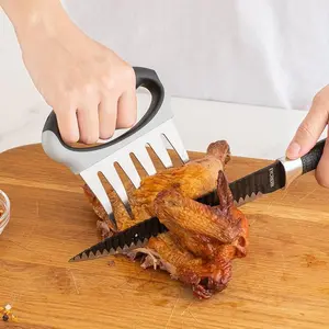 Stainless Steel Bear Claw Meat Separator, Chicken Claw Meat Remover, Barbecue Tool, Kitchen Cutlery & Tableware for Home Use