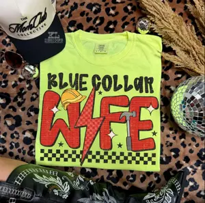 Graphic Tee, Vintage Blue Collar Wife Bolt Shirt, Retro Western Girly Tee, Casual Clothing, Gift For Women