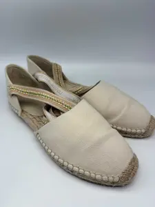 Louis Vuitton Beige Canvas Tie Up Espadrilles Size 8.5