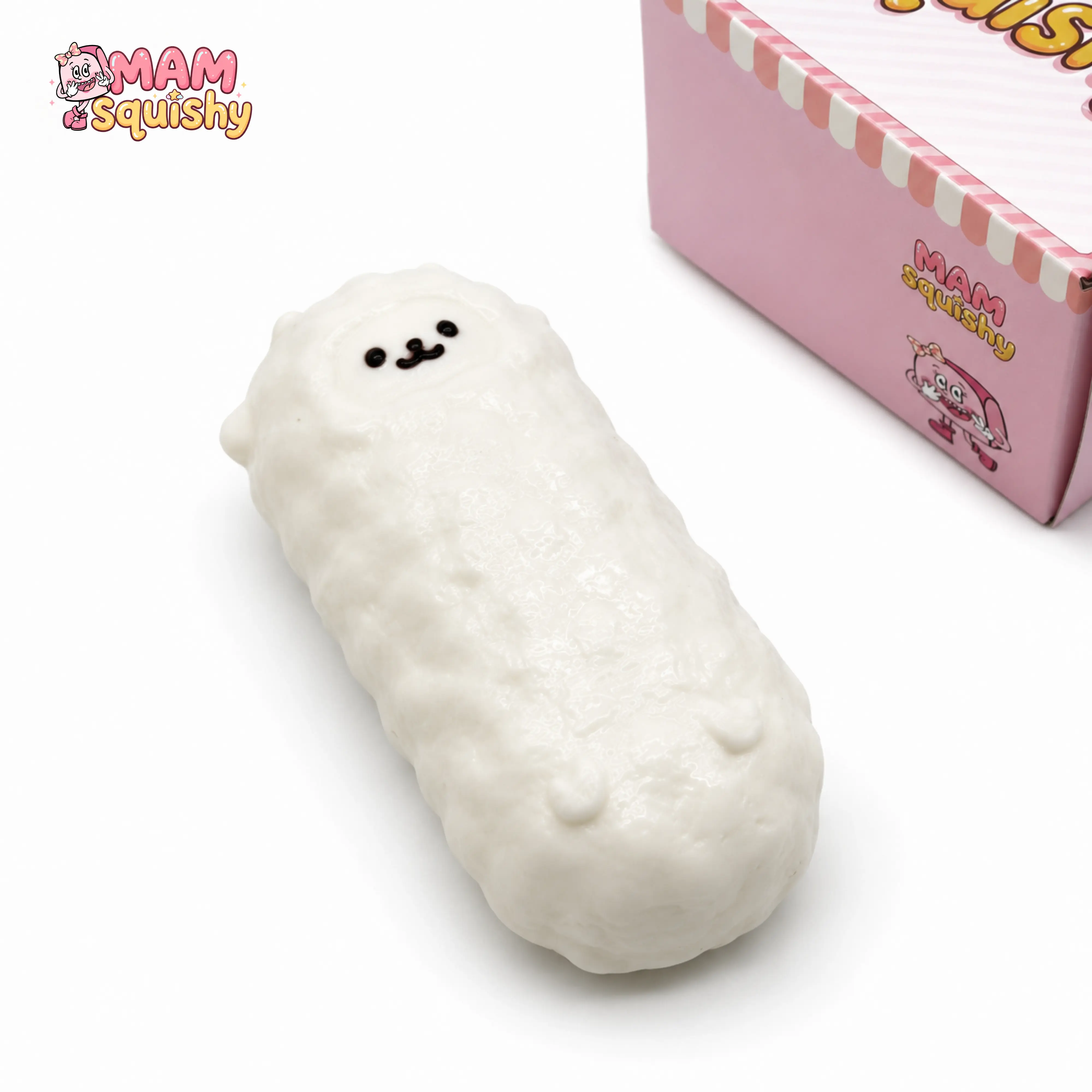 MAM Squishy Cheese Stick Lamb Squishy Toy, Super Soft Slow Rising Sensory Fidget Toy, Cute Lamb Collectible Desk Toy, Gift for Squishy Lovers