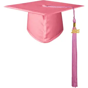 Matte Graduation Cap with 2025 Tassel for High School & Bachelor