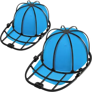 2 Pack Hat Washer Cage for Washing Machine Baseball Cap Washer for Dishwasher, Hat Racks Cleaner Holder for Adults and Kids Ball Hats Cleaning, Black