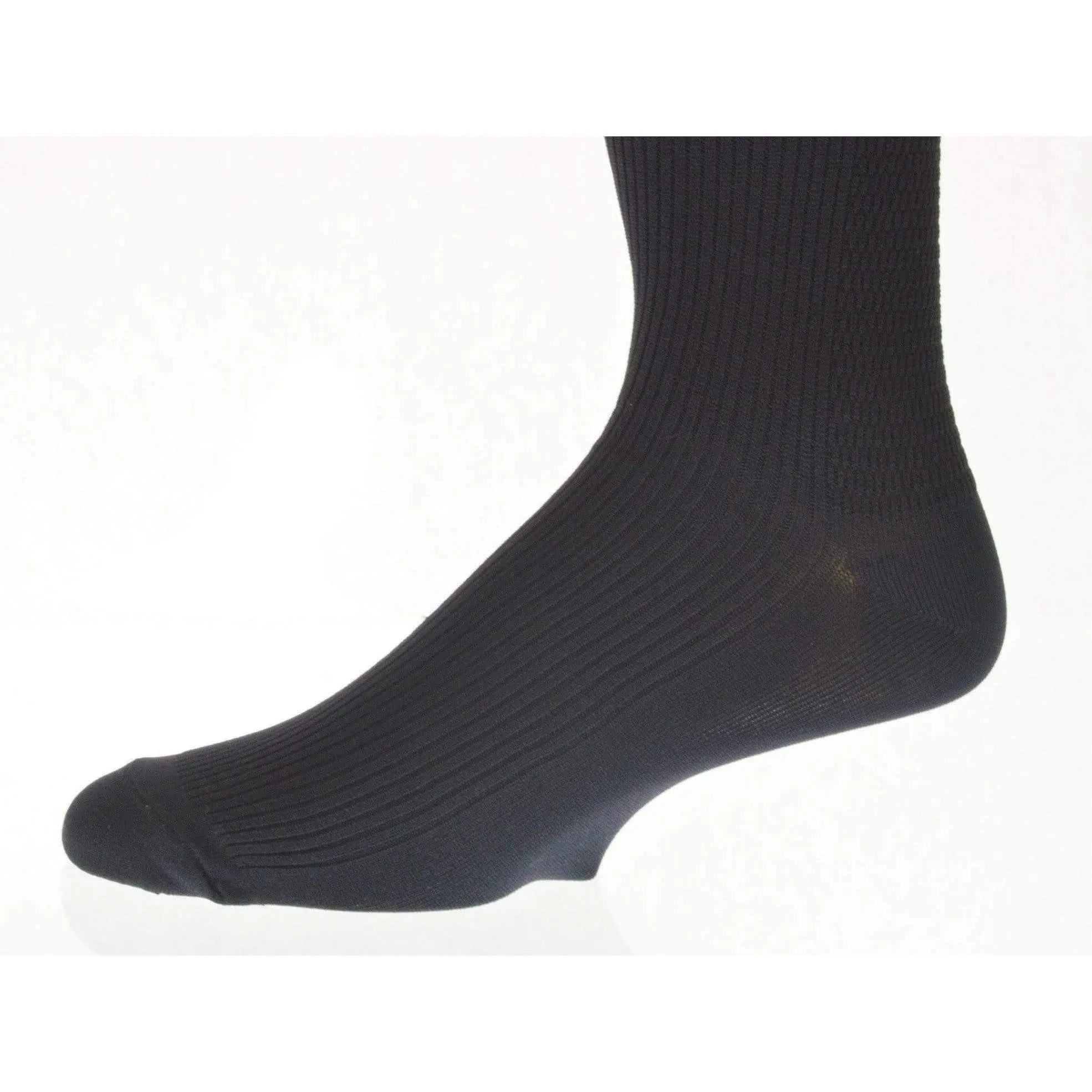 Nylon Compression Support Hose for Men (Knee High Socks 8-12 mmHg)