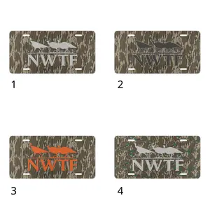 Custom Hunter Camo, Hunting/Fishing Gifts Aluminum License Plate, Custom License Plate, Personalized Vanity Tag, Blank Aluminum Plate, 12*6 License Plate, US Standard Car Plate, Front License Plate 4 Pre-Drilled Holes