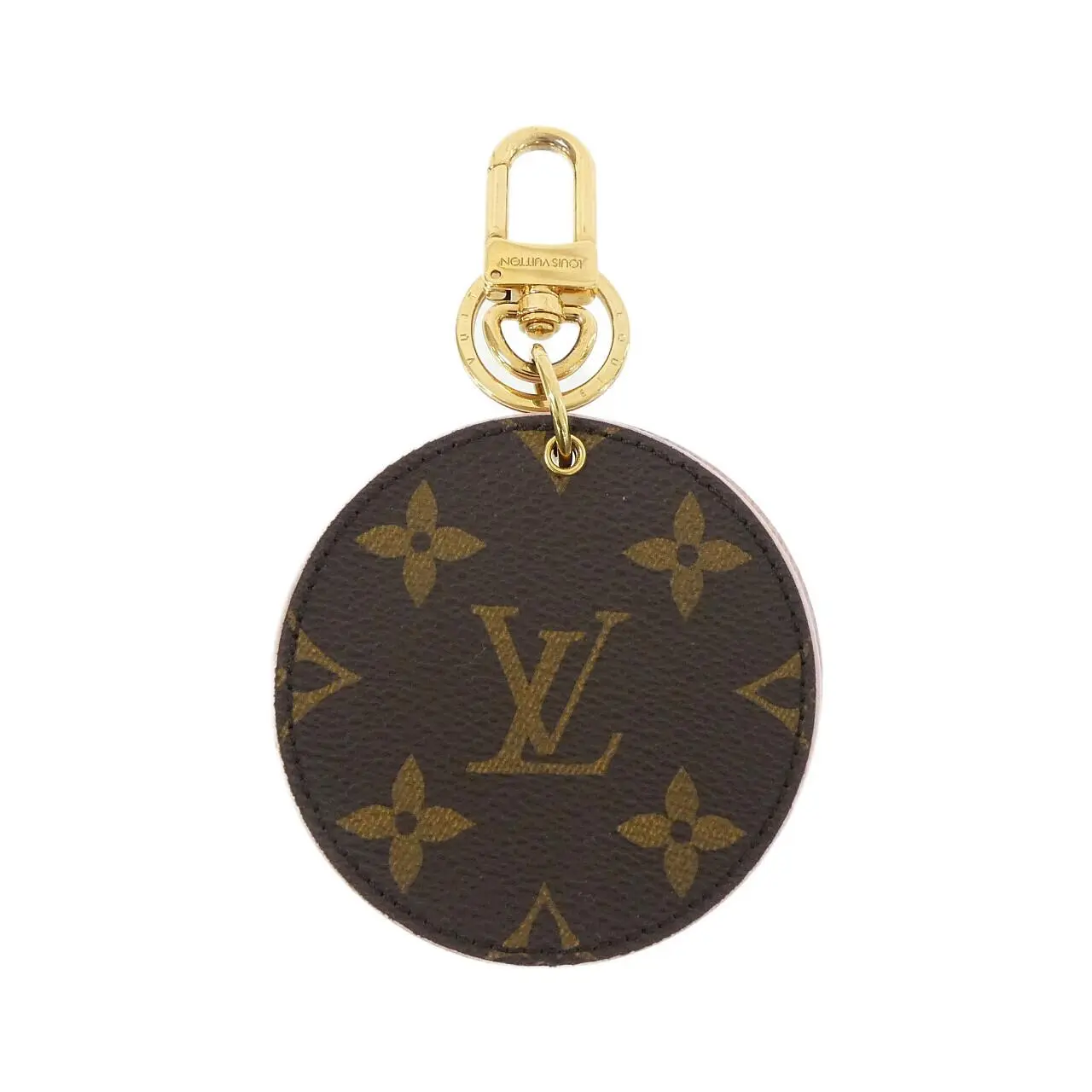 Pre-owned Louis Vuitton Canvas Small Leather Goods Monogram bag charm mirror keyring