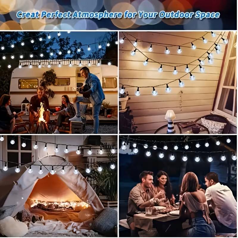 39.3FT Solar Globe String Lights, 100 LED Waterproof 8-Mode Solar Powered Lights, Ideal for Your Backyard, Patio, Porch, Camping, Party & Holiday Decorations (Warm White)
