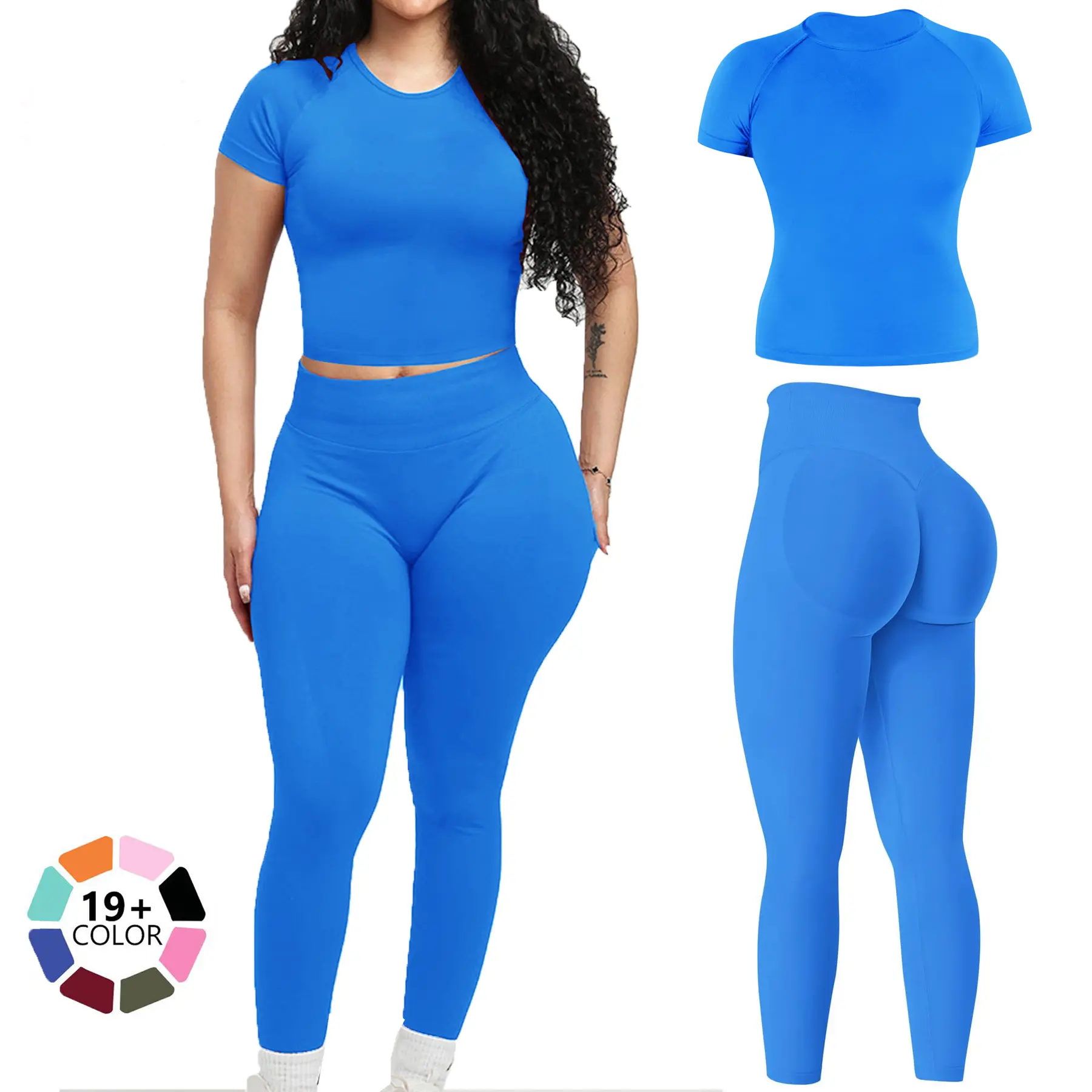 Blue T-Shirt+Legging