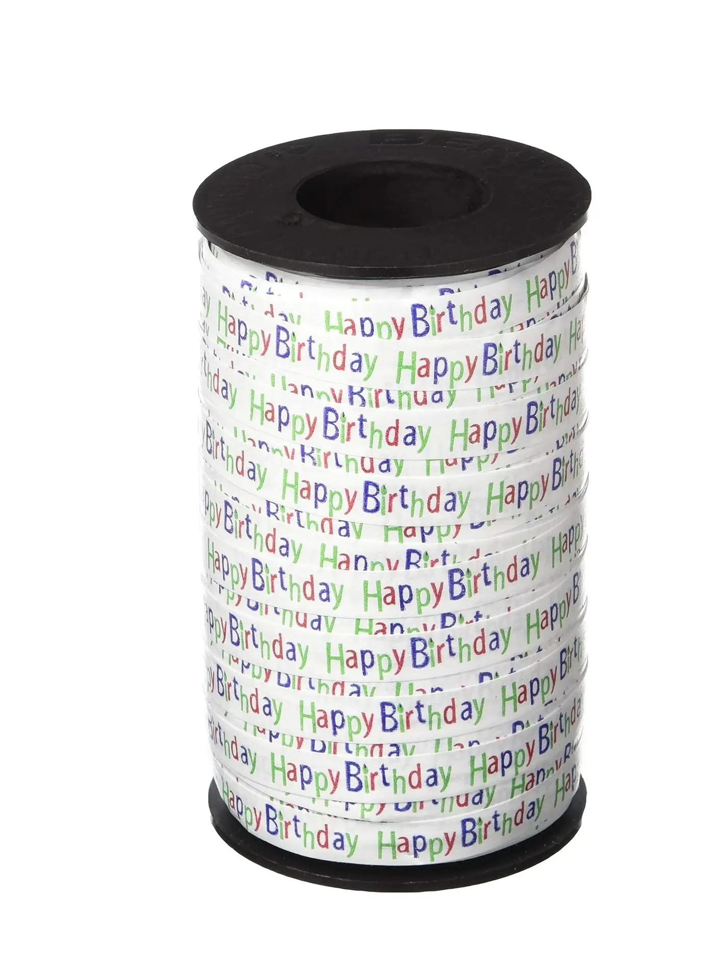 Happy Birthday Printed Curling Ribbon, 3/8-Inch Wide by 250-Yard Spool, Red/Blue/Green
