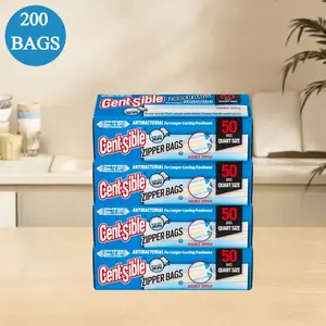 200 Reusable Food Preservation Storage Bags, Double-layer Thick Zipper Bags, Sealed Bags For Long-lasting Freshness, Suitable For Kitchen Storage And Preservation Of Fruits, Grains, Vegetables, And Meat