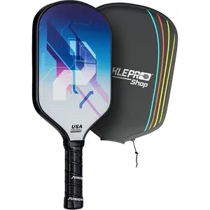 PicklePro Pickleball Malibu V2 Paddle with Cover – Lightweight Fiberglass Pickleball Paddle for Kids, Youth & Beginners, Cushioned Grip, 13mm Honeycomb Core, Indoor & Outdoor Racket, USAP Approved