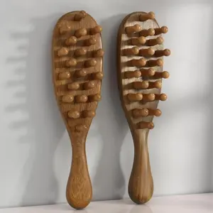 Wooden Scalp Massage Comb, 2 Counts/set Handheld Scalp Massager, Hair Care & Styling Tool for Home & Salon Use, Hair Styling Combs
