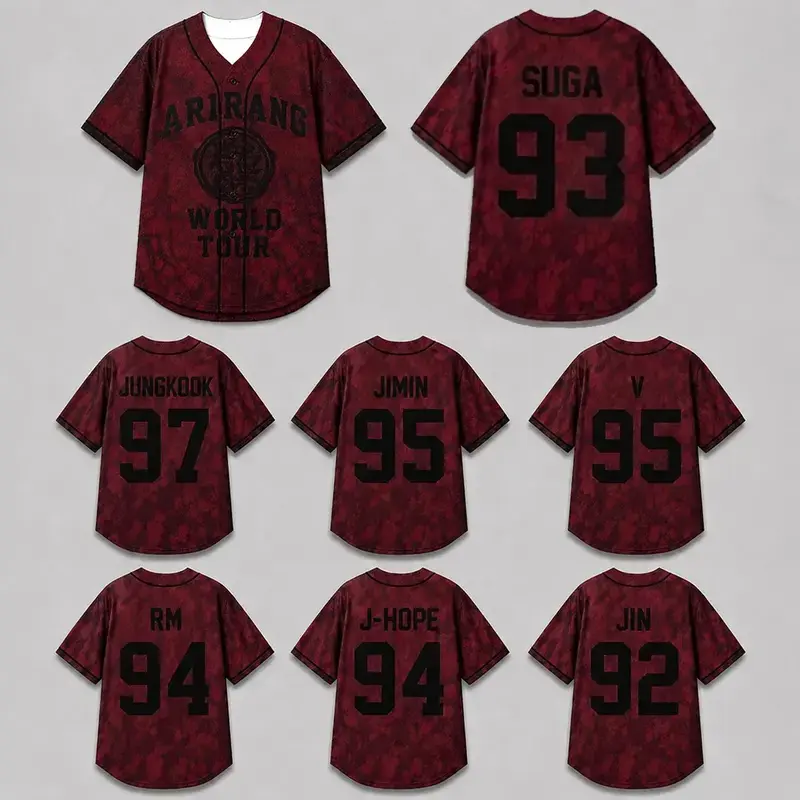 Tour-Inspired Vintage Baseball Jersey, Oversized Fan Concert Shirt, Number Print Button Jersey, Unisex Music Fan Gift