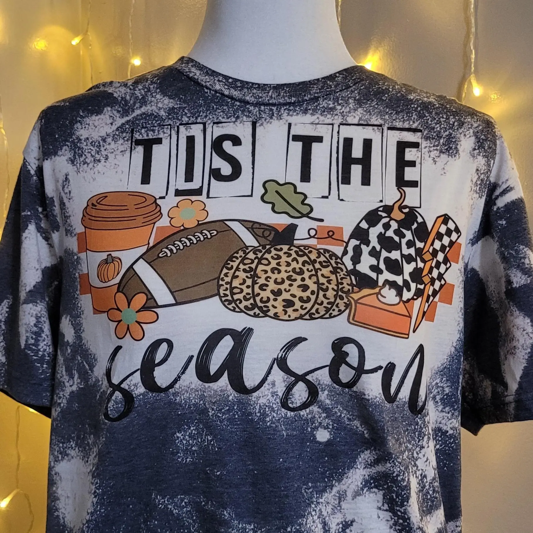 Tis the season Bleached Shirt with sublimation design