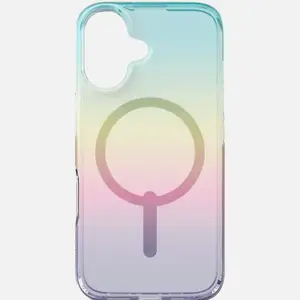 Zagg Milan Snap MagSafe Case for iPhone 16 2024 Iridescent Gradient Design Protective Cover with Snap Design & MagSafe Compatibility