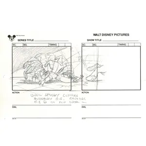 Chip n Dale Rescue Rangers Original Production Animation Storyboard Walt Disney FIRST EPISODE 1988 A95