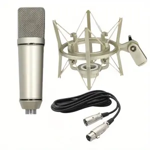 Professional Broadcasting Microphone, 1 Set USB Powered Large Diaphragm Condenser Microphone, Microphone for Live Broadcasting, Gaming and Entertainment, Live Broadcasting Equipment