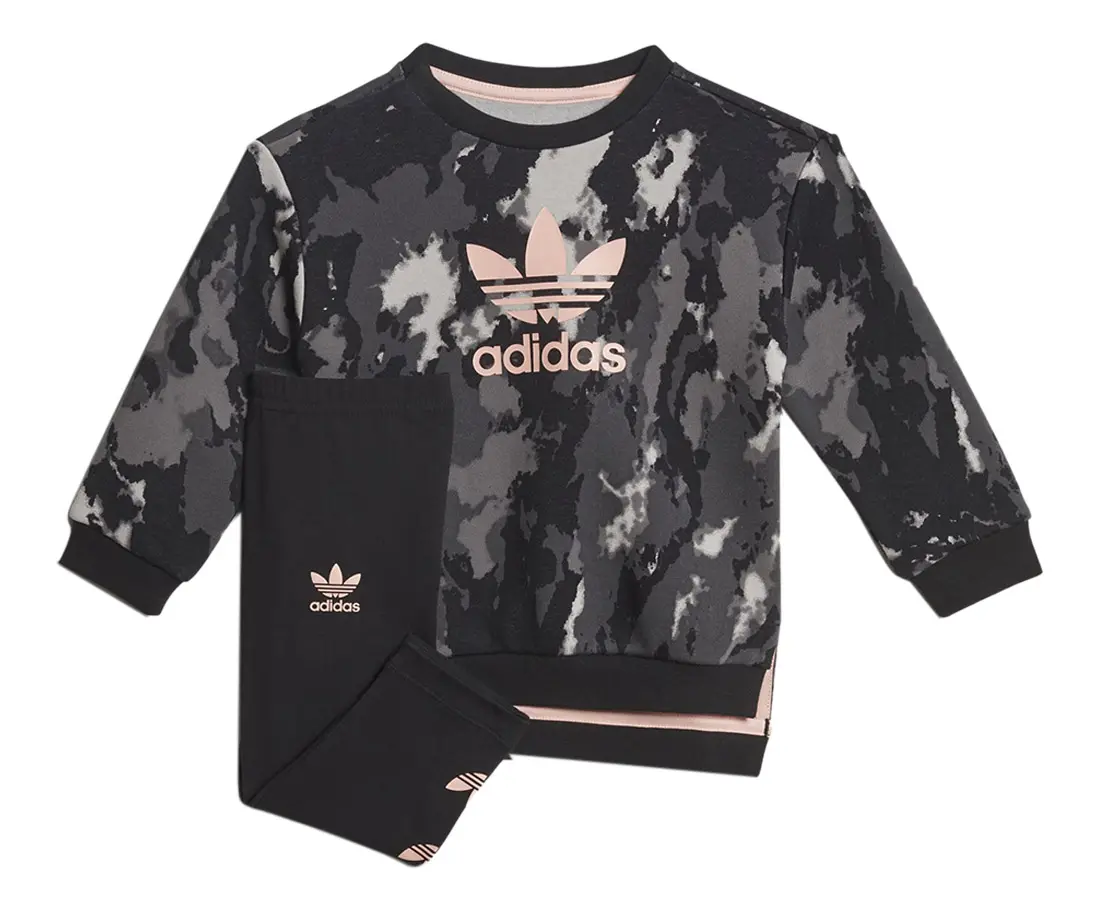 Adidas Tie Dye Crew Set Baby Girls Clothing Set