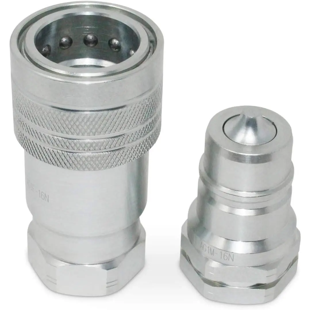 1 in Industrial & Scientific Agricultural Hydraulic Quick Connect Pioneer-Style Coupler Set, ISO 5675, 1” NPT Thread, 1 Inch