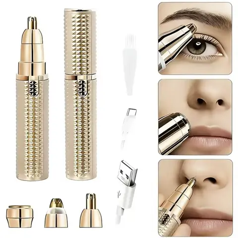 Women's Cordless 3-Way Multifunctional Hair Trimmer - 1 Unit, Beauty Products for Adults, Face Trimmer, Ear-Nose Clipper, Lip-Body Remover, Epilator, Ear Care Personal Care Appliance