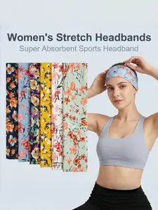 New Bohemian Printed Women's Headband, Sweat-Absorbent Sports Wide-Brim Hair Band, Stylish and Comfortable Accessory for Active Lifestyle