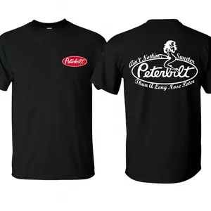 Peterbilt Trucking T-Shirt – Funny Long Nose Peter Slogan with Pin-Up Silhouette and Classic Logo, Perfect for Diesel Lovers and CDL Drivers, Unisex T-Shirt for Trucking Lifestyle, Menswear Tops