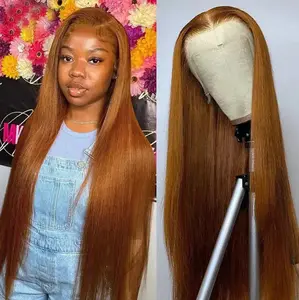 [Live Only]Tuneful Ginger Wig Human Hair 13x6 Straight Ginger Lace Front Wigs Human Hair HD Transparent Lace Frontal  Ginger Colored Hair Wig Pre Plucked With Baby Hair 180% Density 26inch