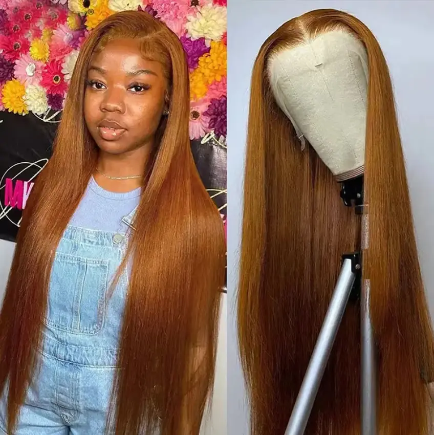 [Live Only]Tuneful Ginger Wig Human Hair 13x6 Straight Ginger Lace Front Wigs Human Hair HD Transparent Lace Frontal  Ginger Colored Hair Wig Pre Plucked With Baby Hair 180% Density 26inch