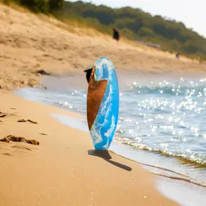 The Crafted Edge Surfboard Resin and Live Edge Wood