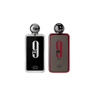 Afnan Perfumes | 9 PM Rebel + 9 PM Black Bundle | 3.4 oz Per Bottle | Men's Fragrances | Eau de Parfum |