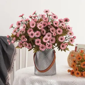 Artificial Daisy Flower, Realistic Daisies, 5 Counts/set Faux Flower, Decorative Flower for Home Party Wedding Office, Home Decor Supplies, Fruit