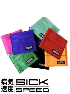 SICKSPEED Men's Seat Belt Wallet with Multiple Card Slots Bifold