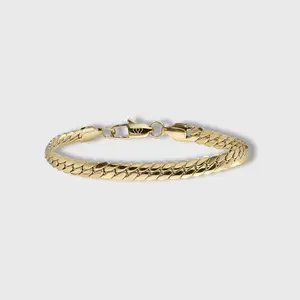 IMPERIUM JEWELRY Exquisite Miami Cuban Link Bracelet, 14K Gold Plated, 5mm Fashion Costume Jewelry Accessory, Exquisite Bracelet, Gold Bracelets, Cuban Chain Bracelet