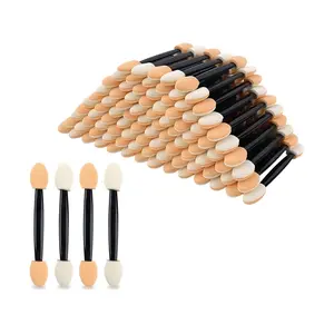 100PCS Disposable Eyeshadow Applicators Dual Sides Sponge Tipped Oval Makeup Tool for Daily Beauty Suitable for Home and Travel