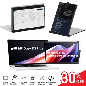Mobile Pixels Duex Plus DS 13.3" FHD 1080p Laptop Screen Extender, 1.3lbs Ultra Slim, lightweight Portable Monitor, USB C/HDMI Plug & Play Travel Monitor Compatible with mac/Windows/Apple/Android/Switch