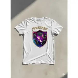 Dominologist T-Shirt – Cosmic Domino Master Shield Design